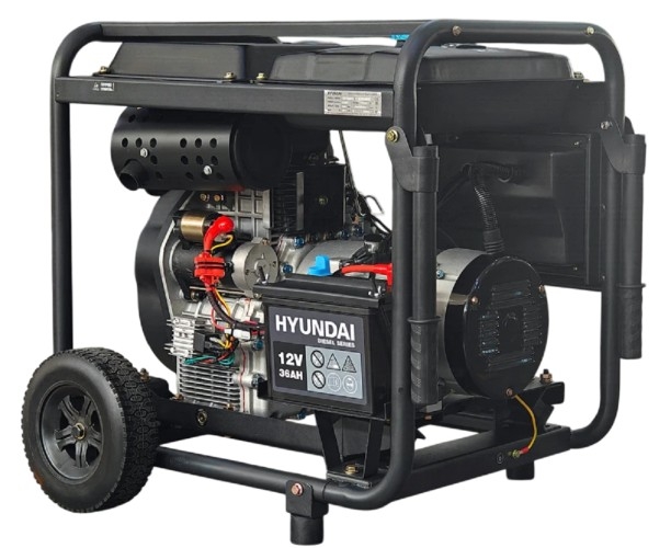 Генератор дизельный с воздушным охлаждением HYUNDAI DHY 10000LE, открытый, 8 кВт, Черный детальное изображение - 10