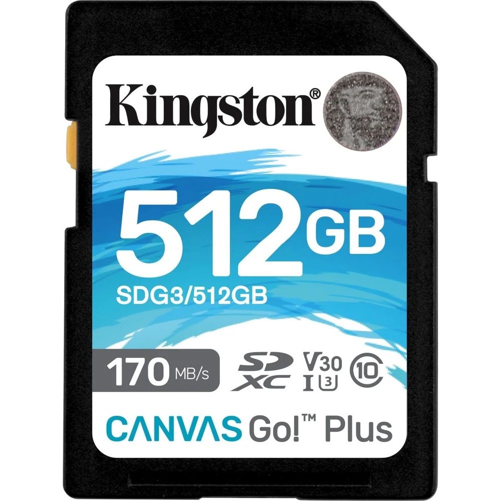 Карта памяти Kingston Canvas Go! Plus SD (SDG3/512GB), 512 Гб детальное изображение - 1