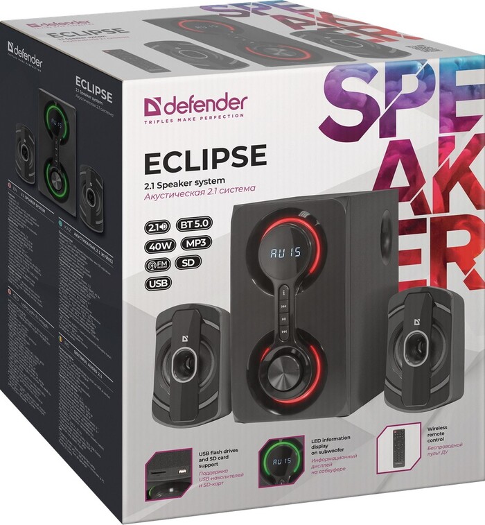 Компьютерные колонки Defender Eclipse, Черный №9