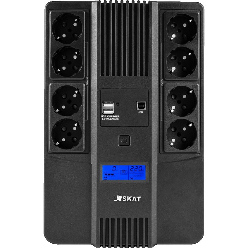 ИБП Бастион SKAT-UPS 800-AID-IN-1X9-8 детальное изображение - 1