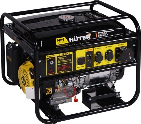 Генератор бензиновый HUTER DY8000LX 64/1/19, 6.5 кВт, Черный детальное изображение - 3