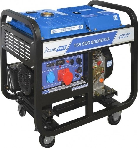 Генератор дизельный с воздушным охлаждением ТСС SDG 9000EH3A 100031, открытый, 8 кВт, Синий детальное изображение - 4