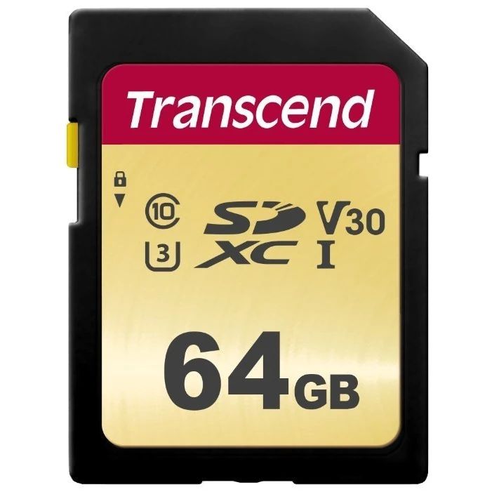 Карта памяти Transcend 500S SD (TS64GSDC500S), 64 Гб детальное изображение - 1