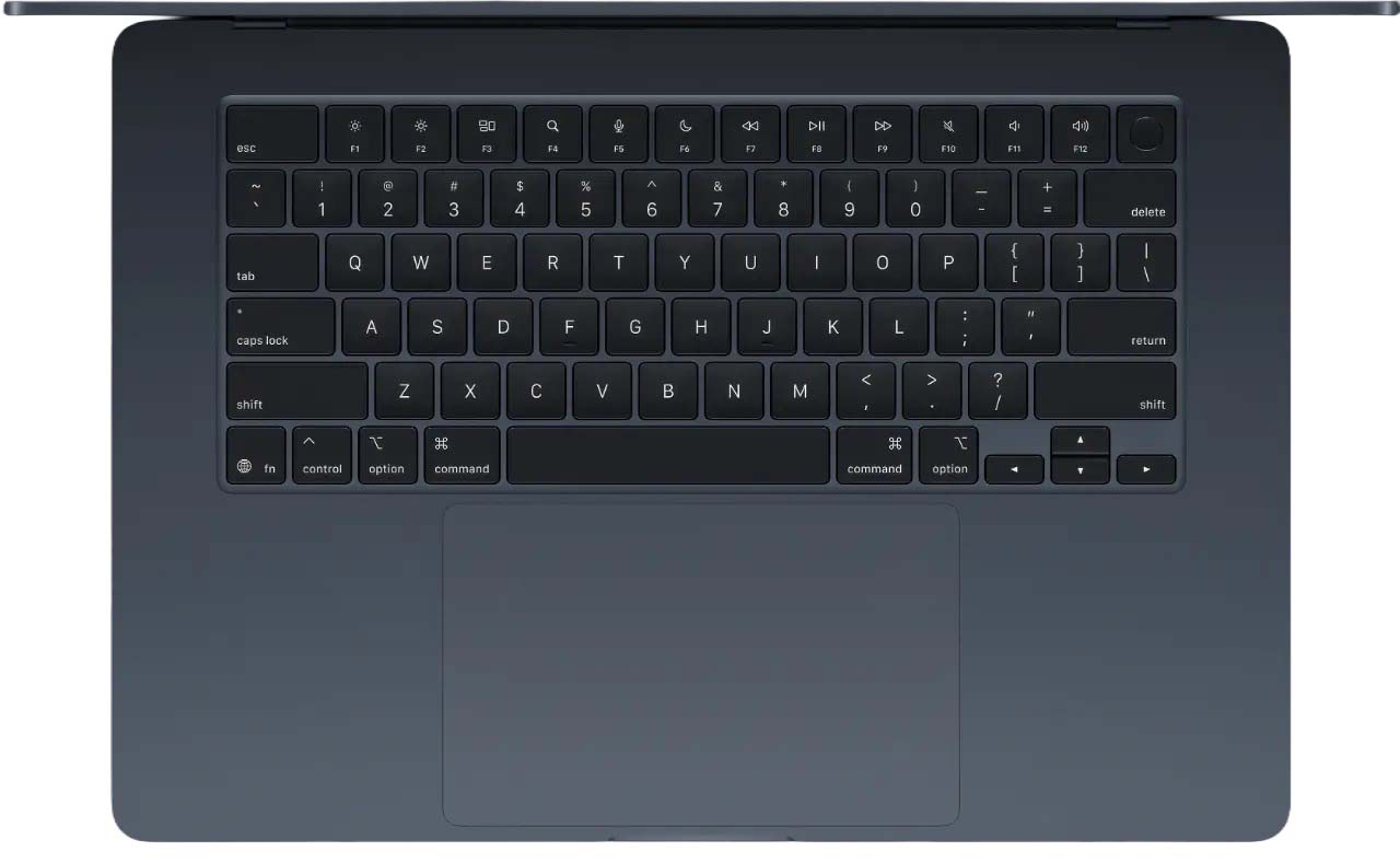 Ноутбук Apple MacBook Air 15 2026 на M5, RAM 24 ГБ, Midnight, SSD 1 ТБ, Apple graphics 10-core детальное изображение - 2