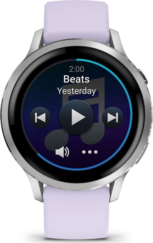 Смарт-часы Garmin Venu 4 41 мм, Серебряный с сиренево-голубым ремешком детальное изображение - 5