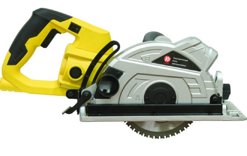 Электрическая двухдисковая пила Калибр Мастер ЭПДД-1450/160м+, 160 мм, 4100 об/мин, 1450 Вт детальное изображение - 1