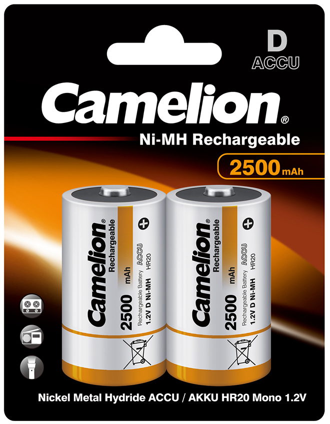 Аккумулятор D Camelion 2xD 2500 mAh  детальное изображение - 1