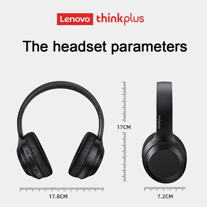 Наушники накладные Lenovo TH10, Черный №7