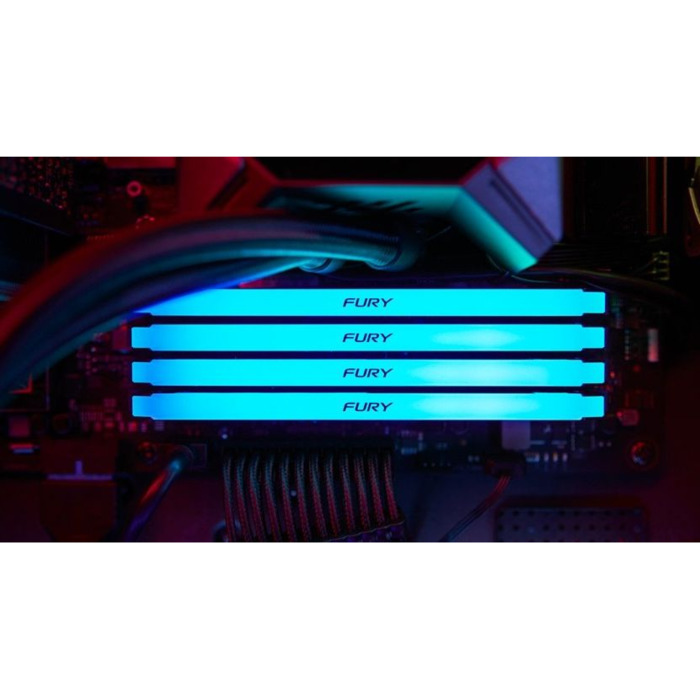 Оперативная память Kingston Fury Beast Black RGB DDR4 3200MHz, KF432C16BB2AK4/32, 4x8 Гб KIT, 32 Гб №5