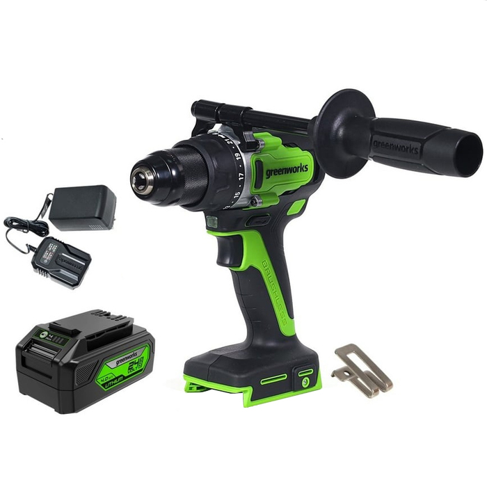 Аккумуляторная дрель-шуруповерт GreenWorks GD24DD90 3707507VUB, 24 В, 90 Нм, 4 А·ч  №1