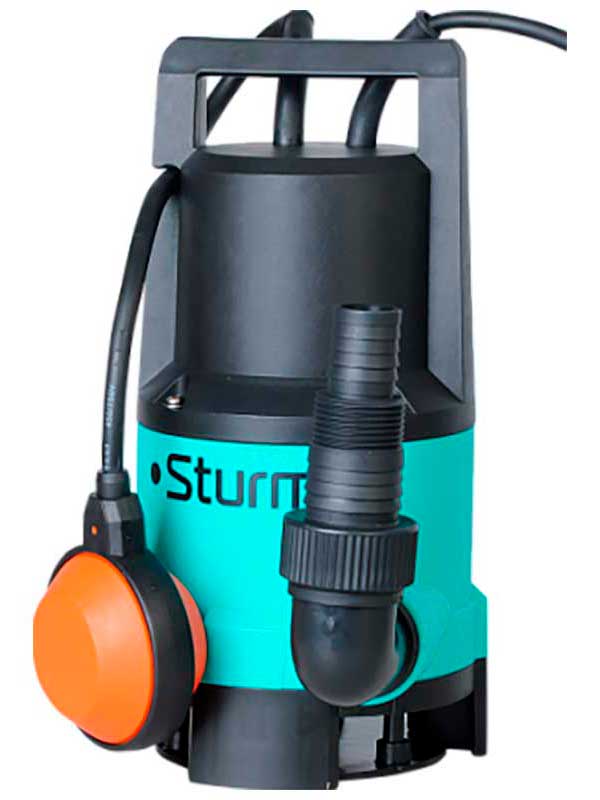 Насос погружной дренажный Sturm! WP97035P, 117 л/мин, 32 мм, напор 6 м, d=32 мм, 350 Вт, Зеленый детальное изображение - 1