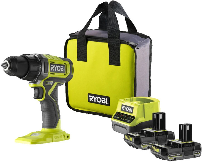 Аккумуляторная дрель-шуруповерт Ryobi RDD18-2C20S 5133005520, 18 В, 52 Нм, 2 А·ч  №1