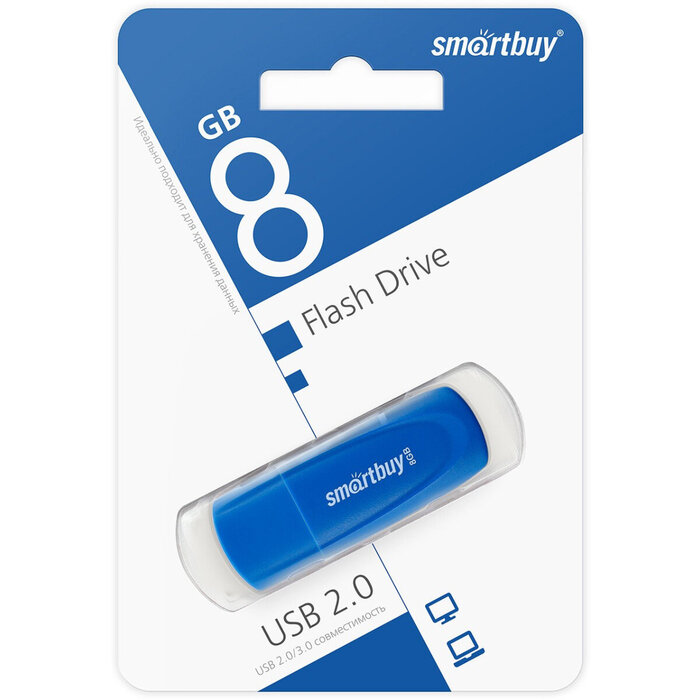 USB Flash накопитель SmartBuy Scout (SB008 ГБ2SCB) 8 ГБ, синий №3