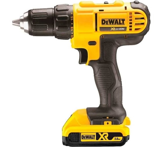 Аккумуляторная дрель-шуруповерт DeWALT DCD771D2-QW, 18 В, 42 Нм, 2 А·ч детальное изображение - 1