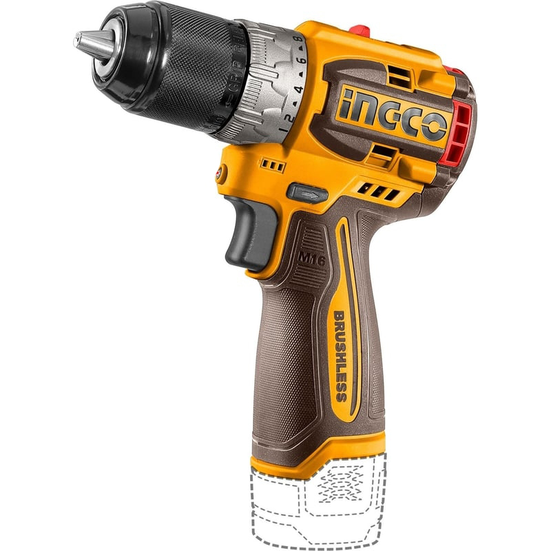 Аккумуляторная дрель-шуруповерт INDUSTRIAL INGCO CDLI16682, 20 В,  60 Нм, 2 А·ч детальное изображение - 1