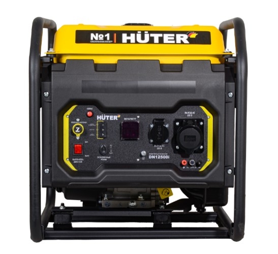 Генератор бензиновый HUTER DN12500i 64/10/12, 8 кВт, Желтый детальное изображение - 2