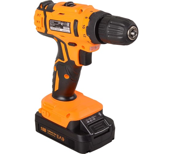 Аккумуляторная дрель-шуруповерт Вихрь ДА-18Л-2К 72/14/9, 18 В, 45 Нм, 2 А·ч детальное изображение - 3