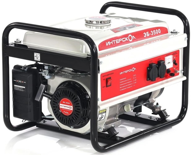 Генератор бензиновый ИНТЕРСКОЛ ЭБ-3500 794.0.0.40, 2.5 кВт, Белый детальное изображение - 2