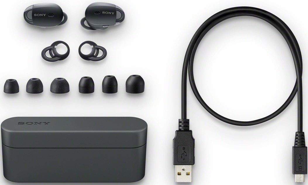 Беспроводные наушники Sony WF-1000X, Черный детальное изображение - 11
