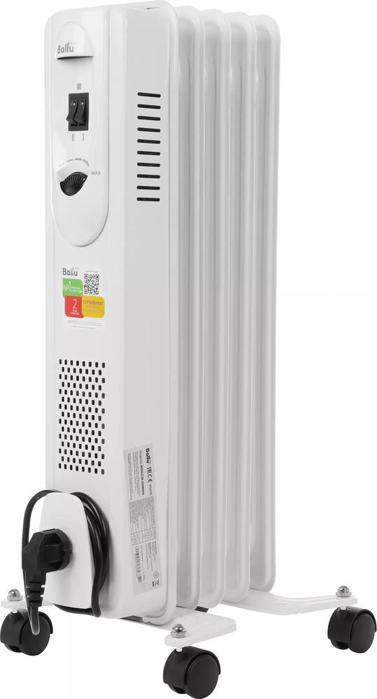 Масляный радиатор Ballu Comfort BOH CM-05WDN, Белый №1