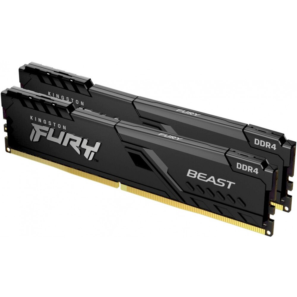 Оперативная память Kingston Fury Beast Black DDR4 3600MHz, KF436C17BBK2/16, 2x8 Гб KIT, 16 Гб детальное изображение - 1