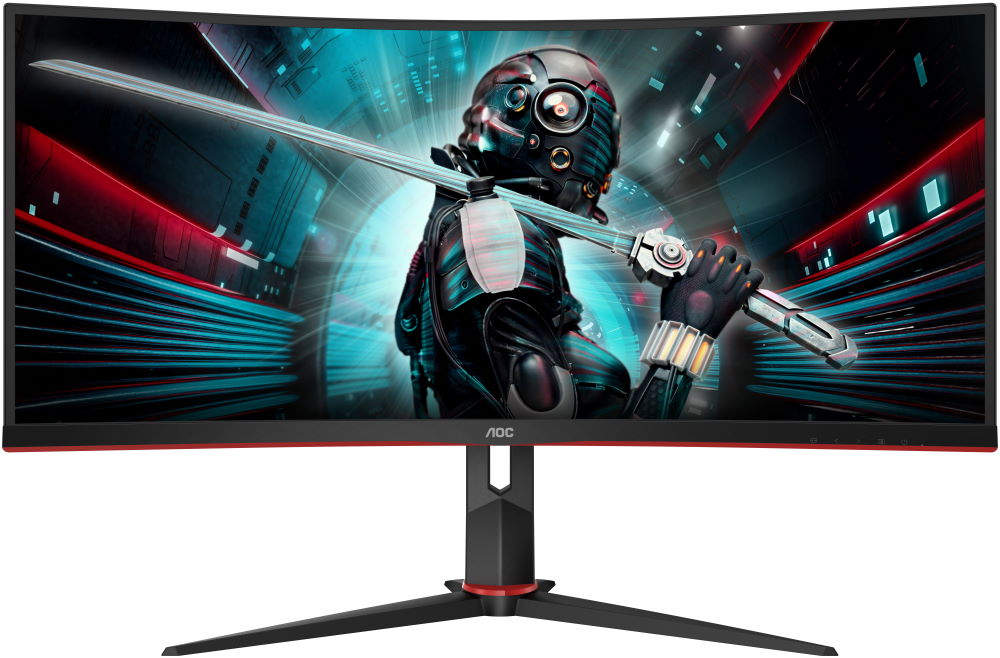 Монитор AOC CU34G2X, 34″, 3440x1440, 144 Гц, Черный детальное изображение - 1