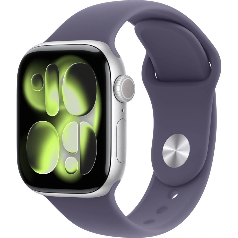 Умные часы Apple Watch Series 11 42 мм, Silver Aluminium Case with Purple Fog Sport Band, GPS, Фиолетовый туман детальное изображение - 1