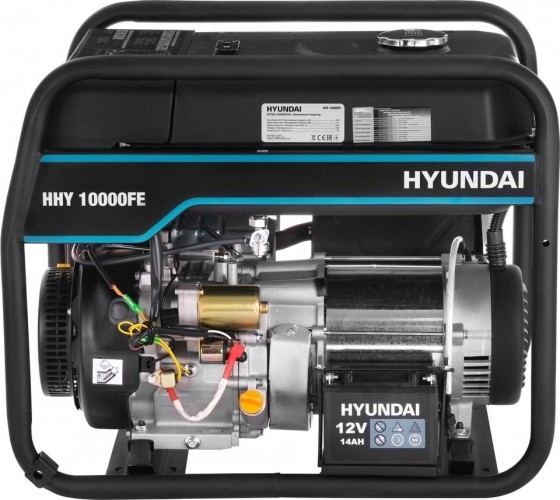 Генератор бензиновый HYUNDAI HHY 10000FE, 7.5 кВт, Черный детальное изображение - 4