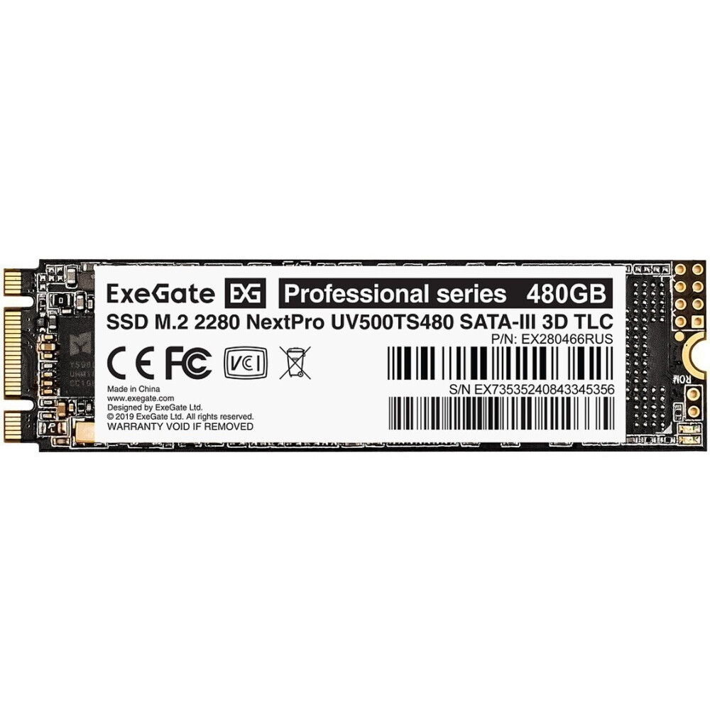 Накопитель SSD ExeGate NextPro M.2 UV500TS480, 480 Гб детальное изображение - 3