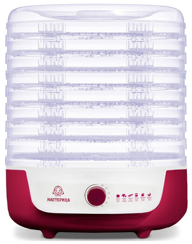 Сушилка для овощей с функцией йогуртницы Мастерица СШ-0205К, 500 Вт, Белый/Красный детальное изображение - 1