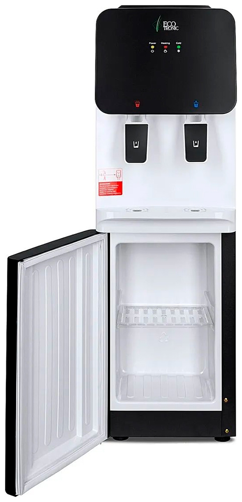 Кулер для воды со шкафчиком Ecotronic J1-LCE XS (ETK12435), Черный/Белый детальное изображение - 2