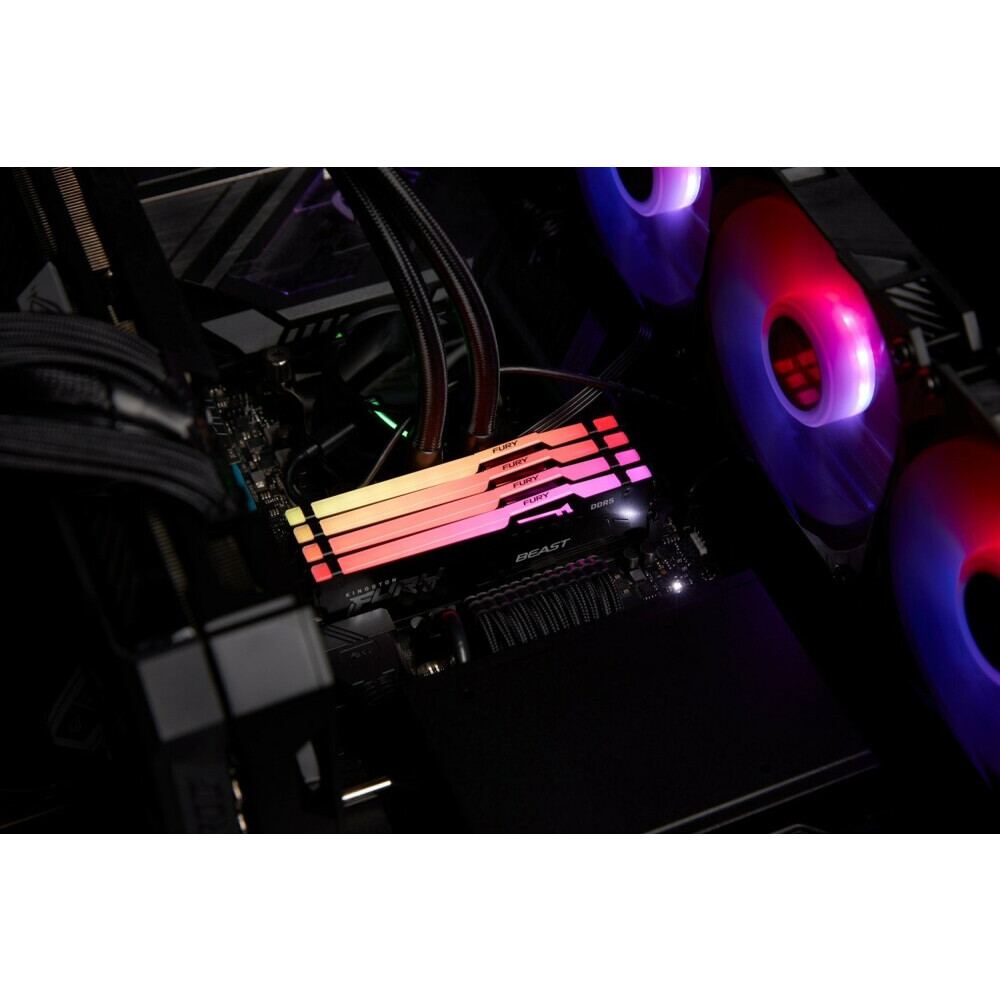 Оперативная память Kingston Fury Beast Black RGB DDR5 6000MHz, KF560C36BBEA-8, 8 Гб детальное изображение - 3