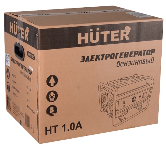 Генератор бензиновый HUTER HT 1.0A 64/1/132, 1 кВт, Черный детальное изображение - 8
