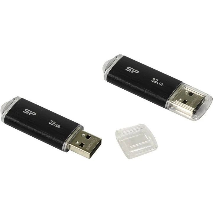 USB Flash накопитель Silicon Power Ultima U02 (SP032 ГБUF2U02V1K) 32 ГБ, черный детальное изображение - 1