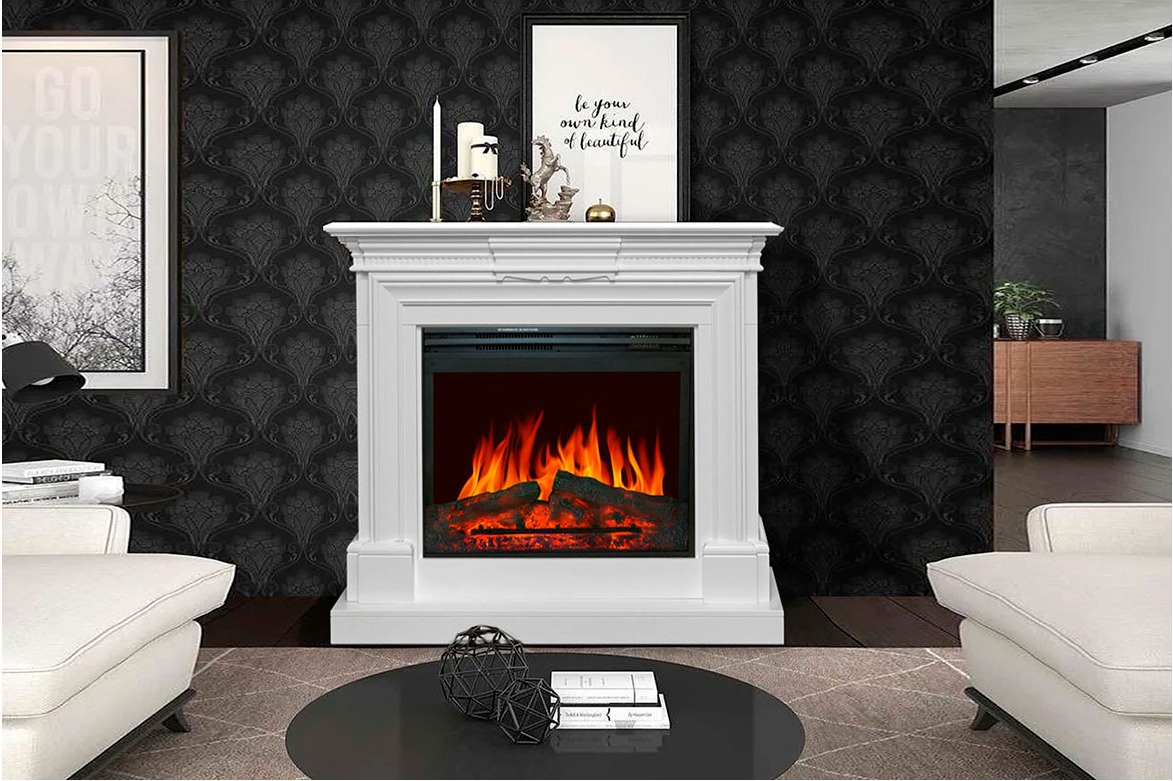 Каминокомплект Royal Flame Chelsea с очагом Jupiter FX New, Белый детальное изображение - 2