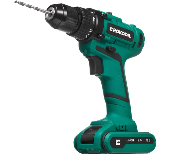 Аккумуляторная дрель-шуруповерт Rokodil Twist Pro 1045101, 18 В, 50 Нм, 2 А·ч  детальное изображение - 1