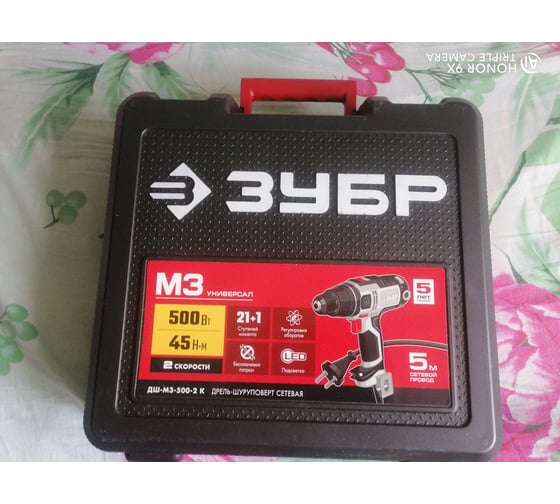 Сетевая дрель-шуруповерт ЗУБР ДШ-М3-500-2 К, 220 В, 45 Нм, 500 Вт детальное изображение - 15