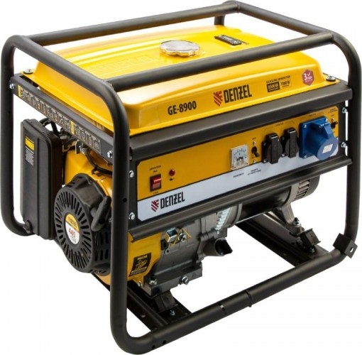 Генератор бензиновый Denzel GE 8900 94639, 7 кВт, Желтый детальное изображение - 1
