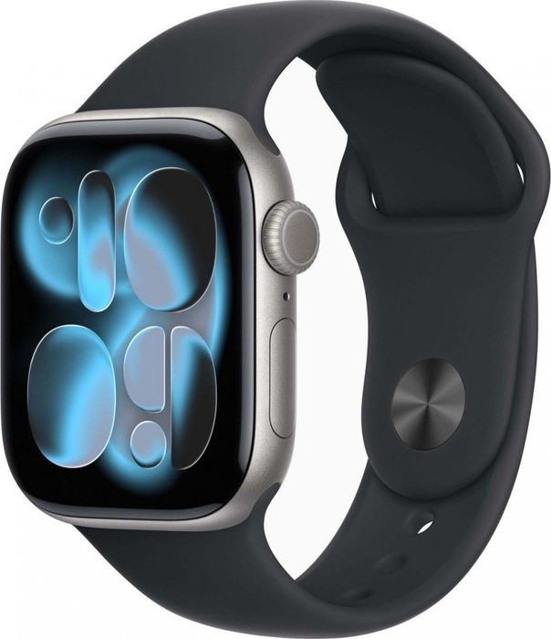 Умные часы Apple Watch Series 11 42 мм, Space Gray Aluminium Case with Black Sport Band, GPS, Космический серый детальное изображение - 1