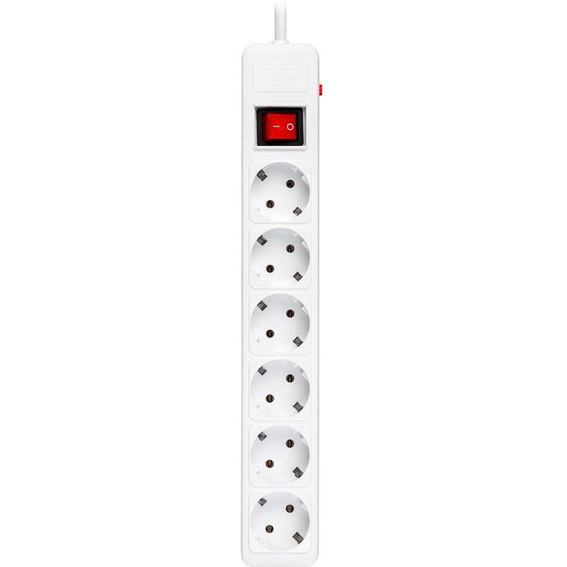 Сетевой фильтр SmartBuy SBSP-6-30-W, 3 м, Белый детальное изображение - 2
