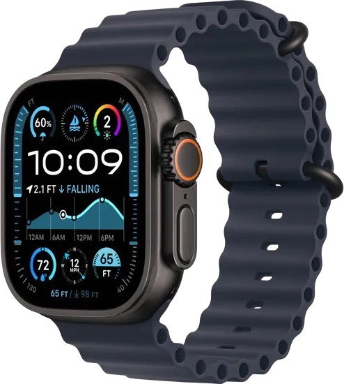 Умные часы Apple Watch Ultra 2 2024, 49 мм, Black Titanium Case with Navy Ocean Band детальное изображение - 1