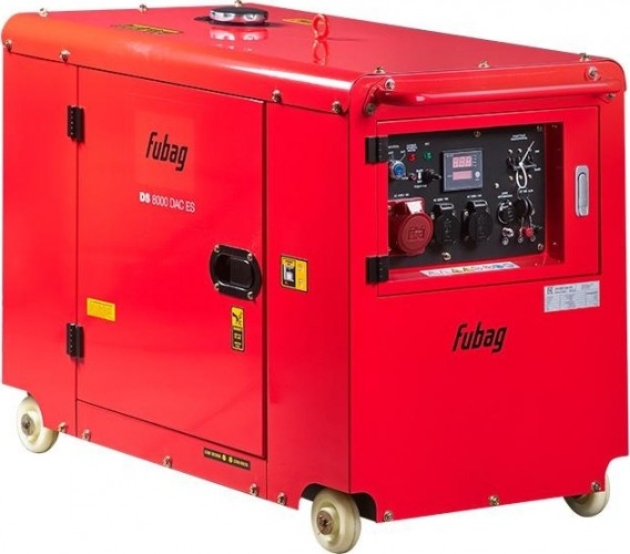 Генератор дизельный с воздушным охлаждением FUBAG DS 8000 DAC ES 431745, в кожухе, 6 кВт, Красный детальное изображение - 1