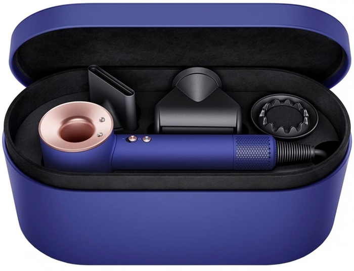 Фен Dyson Supersonic HD07 с кейсом, Синий барвинок/Розовый №3