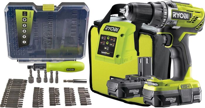 Аккумуляторная дрель-шуруповерт Ryobi ONE+ R18DD3-220S 5133003348, 18 В, 50 Нм, 2 А·ч  №4