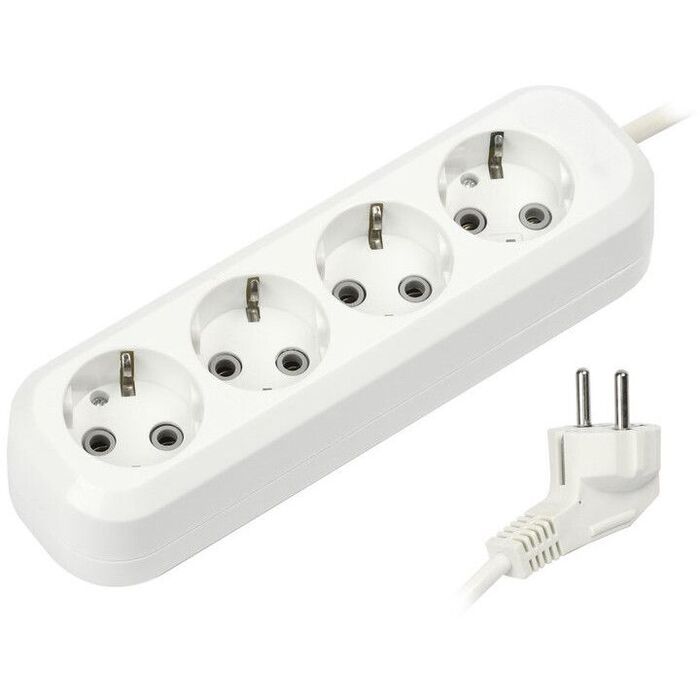 Сетевой удлинитель SmartBuy SBE-16-4-02-Z, 2 м, Белый №1
