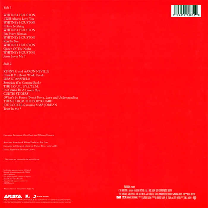 Виниловая пластинка Whitney Houston – The Bodyguard (Original Soundtrack Album) LP №2