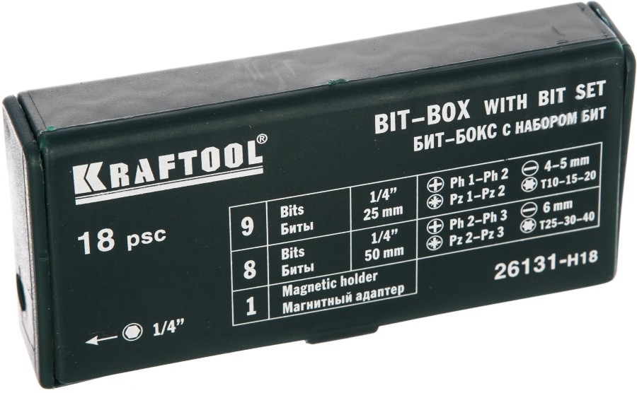 Биты, торцевые головки KRAFTOOL 26131-H18 детальное изображение - 4