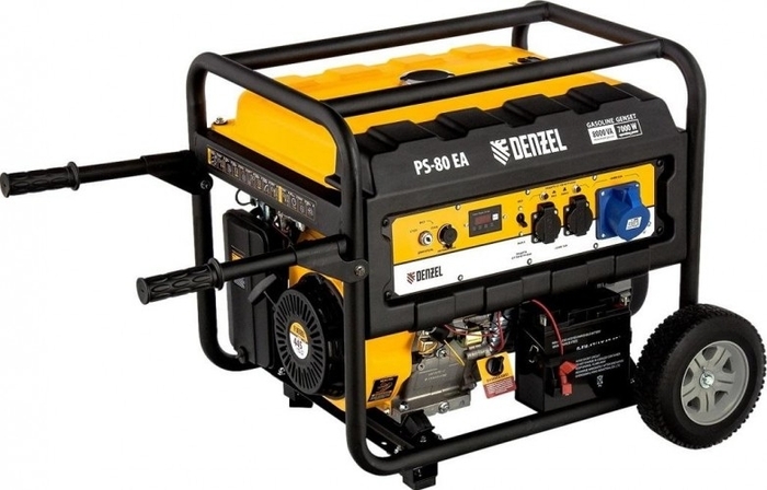 Генератор бензиновый Denzel PS 80 EA 946924, 7 кВт, Желтый №6