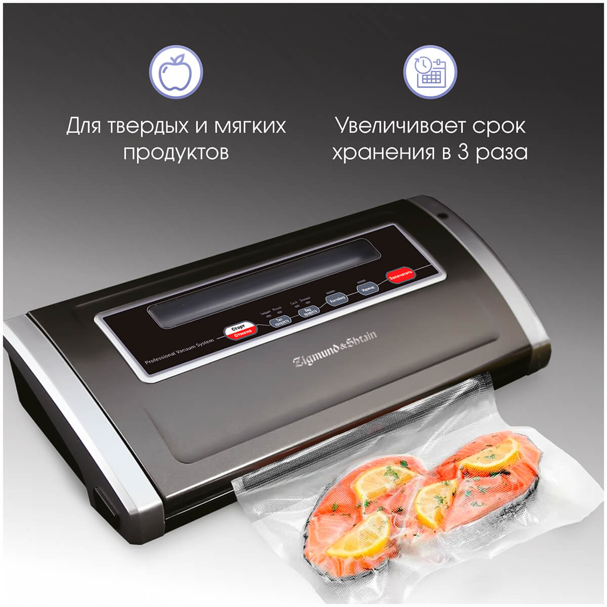 Вакуумный упаковщик Zigmund & Shtain VS-505, Серебристый детальное изображение - 2