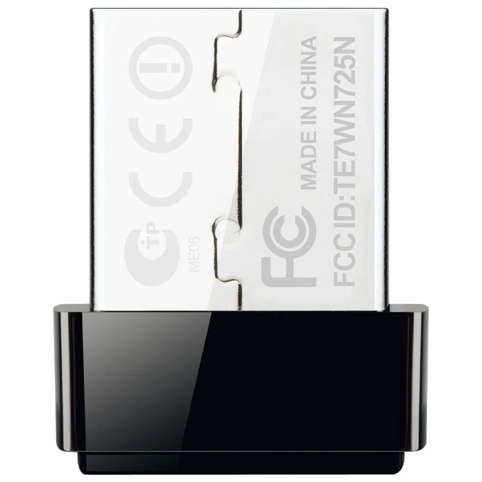Wi-Fi адаптер TP-Link TL-WN725N, Wi-Fi 4, Черный детальное изображение - 2
